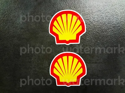 2pc Shell Oil Sticker Decal Sticker Gasoline Racing Sponsor Truck Toolbox Drift • $5.50