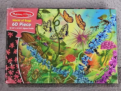 Melissa And Doug Jigsaw Puzzle 60 Piece World Of Bugs Butterflies And Flowers • $9.99