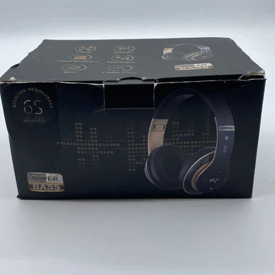 £25 • Buy Bluetooth Super Bass 6S Wireless Headphones (95265-BH) (7) - Black & Gold