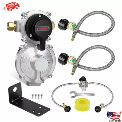 Automatic Changeover LP Propane Gas 2 Stage Regulator With RV Pigtail Hoses • $71.77