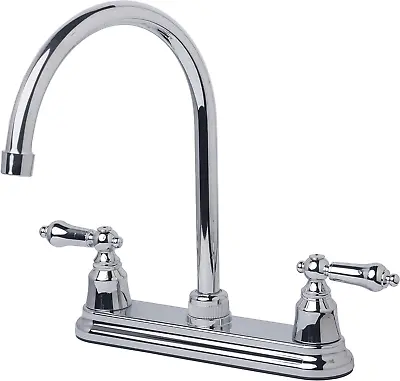 1205CP RV Mobile Home Non-Metallic High Arc Swivel Kitchen Sink Faucet Chrome Fi • $57.99