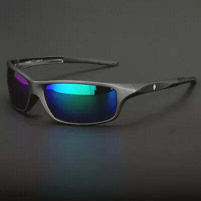 Sports Sunglasses Outdoor Cycling Driving Fishing Glasses UV400 Wrap Fast Ship • $8.98