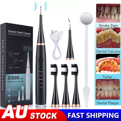 Rechargeable Ultrasonic Tooth Cleaner Dental Scaler Stain Remover Teeth Cleaning • $15.89