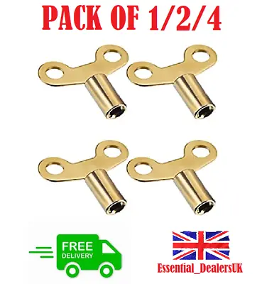 1/2/4 Radiator Plumbing Bleed Bleeding Keys Solid Brass For Venting Air Valve  • £2.19