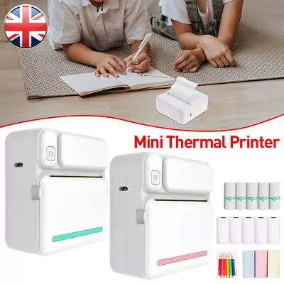 Mini Pocket Thermal Printer Bluetooth Mobile Phone Photos Label Printing Machine • £19.49