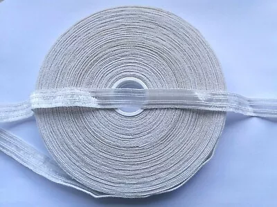 25 Mm 1  Inch Ivory Shiny Elastic 12351025 Metres Slightly Marked • £0.99