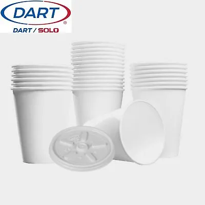 £14.99 • Buy 100 Disposable Foam Polystyrene Cups With Lid Coffee Tea Cups Hot Drinks 10oz