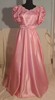 Vintage Mike Benet Formal Pink 2 Piece Princess Style Beaded Dress Size 12 • $49.99