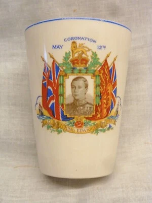 £3 • Buy Coronation Royalty Beaker King Edward VIII 1937 Abdicated Edward  Mrs Simpson