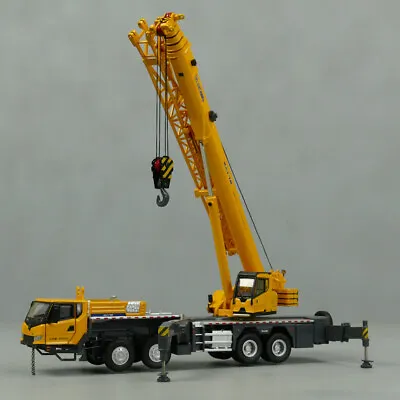 1:50 XCMG 75 Tons Truck Crane Model Hoist Collection 2 Cab Open 4 Axles Gifts • $123