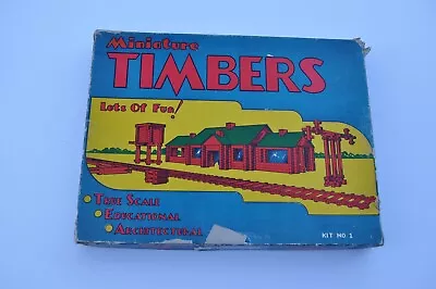 Vintage Miniature Timbers Building Set Wood R.L. Kirkegaard Denver Colorado • $20