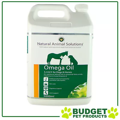 Natural Animal Solutions NAS Omega 36 & 9 Oil For Dogs & Horses 5L • $120.42