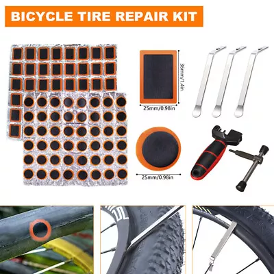 Bike Patch Repair Kit Bicycle Flat Tire Inner Tube Bike Puncture Repair Tool Set • $6.99