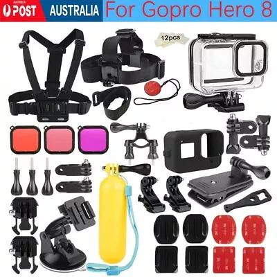 45PCS Accessories Kit Bundle For GoPro Hero 8 Black Waterproof Housing Filters • $35.99