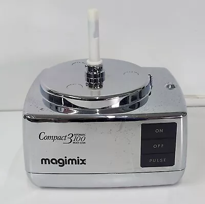Magimix Food Processor Compact Automatic 3100 Base Unit Only Chrome - Working • £34.99