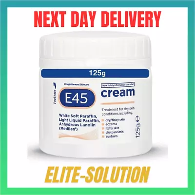 E45 Cream 125 G–Moisturiser For Dry Skin And Sensitive Skin-Emollient Body Cream • £5.60