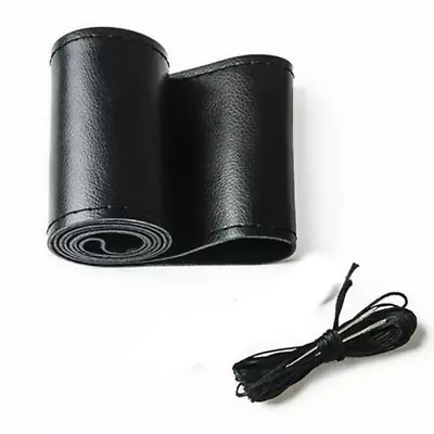 DIY Leather Car Steering Wheel Cover With Needle Thread Anti-slip Black 15 US • $9.69