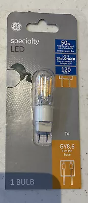 GE LED Light Bulb 4 Watt Replaces 50 W T4 GY8.6 Flat Pin Base #93129029 • $7.95