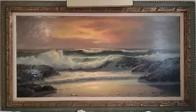 Maurice Meyer Large Original Seascape Oil Painting On Canvas Signed Framed Art • $5000