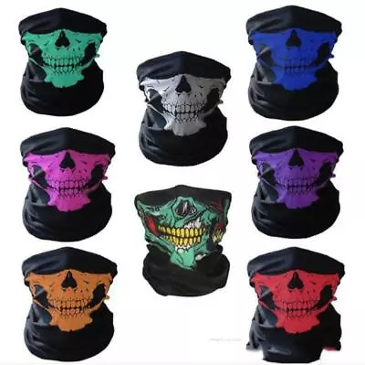 Gaiter Skull Half Face Mask Scarf Bandanna Bike Motorcycle Scarve Ski • $4.89