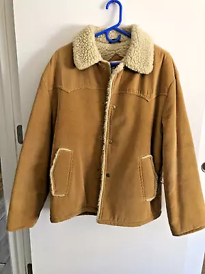 Vintage Corduroy Cotton Acrylic Lining Men's Large Jacket Macau Kmart • $118.03