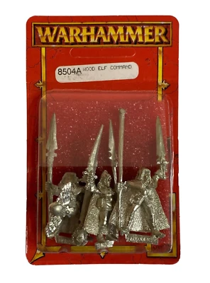 $24.95 • Buy Warhammer 8504A Wood Elf Command OOP RARE UNPUNCHED Citadel Miniatures New