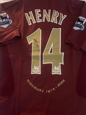 Thierry Henry Signed Arsenal Shirt 2005-2006 Home Shirt - Last Season Highbury • £51