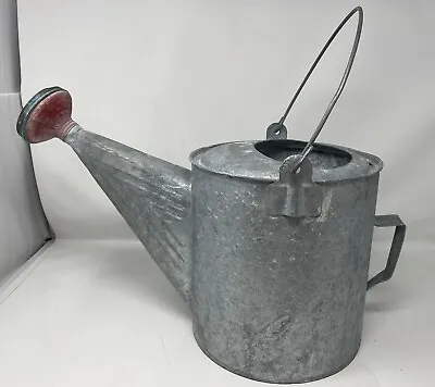 Vintage Galvanized Steel Watering Can With Sprinkler Head • $33.14