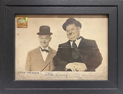 Stan Laurel And Oliver Hardy Comedians 100% Guaranteed Hand Signed Photo & COA • £499