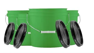 House Naturals 3.5 Gallon Green Buckets Pails With Lids - Food Grade - BPA Free • $58.77