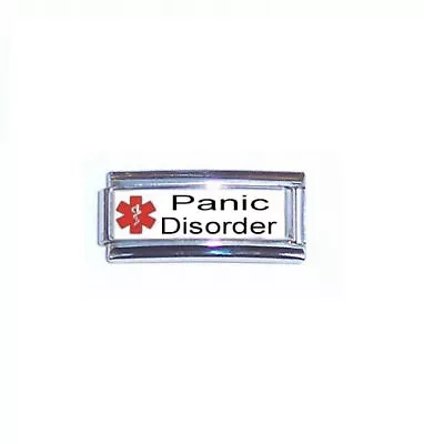 Panic Disorder Medical Alert 9mm Italian Charm Superlink For ID Bracelet Anxiety • $7.12