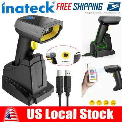 1D 2D Barcode Scanner Wireless Bluetooth QR Code Gun Read Screen Smart Base • $109.99