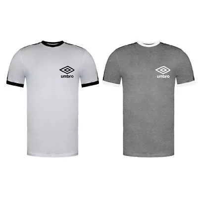 Umbro Short Sleeve Crew Neck Mens Taped Ringer T-Shirt 65515U • £14.99