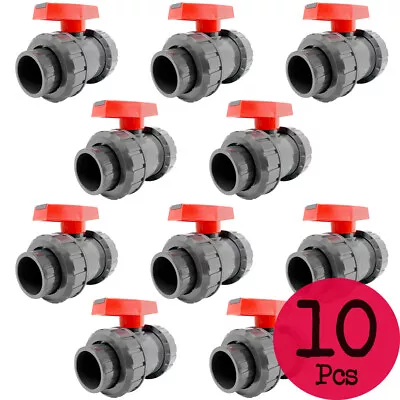 Lot Of 10 PCS Sch 80 PVC 1.25 Inch True Union Ball Valve Connect • $136.49