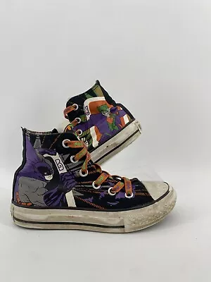 CONVERSE X DC Comics Hi Top Joker Amaranth Sneakers Kids Size 11 332439F Rare • $45.99