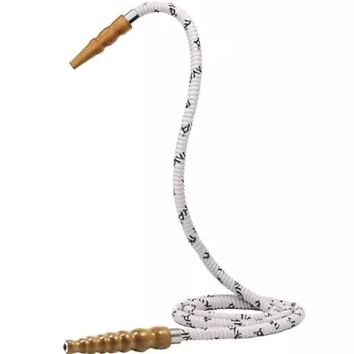 64  White Mya Hookah Hose With Wooden Tip Durable Washable Shisha Pipe Hose • $9.69