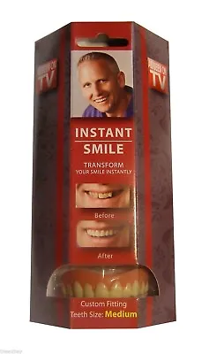 SECURE INSTANT SMILE DELUXE False Fake Cosmetic Veneer Teeth AS SEEN ON TV • $14.95