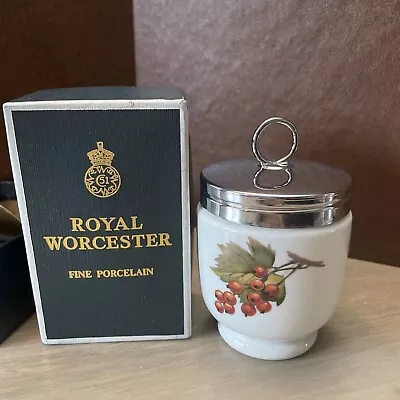 Vintage Royal Worcester Berries & Leaves Egg Coddler With Box From England • $63.24