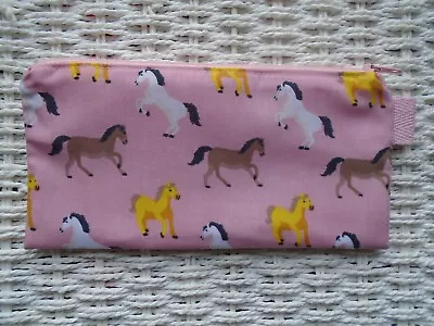 Pink Horse Horses Pencil Case Stationery Small Make Up Bag Gift Pony Ponies • £5.97