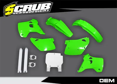 Kawasaki KX125 KX250 1992 1993 Green OEM Plastic Body Kit With Fork Guards • $239.90