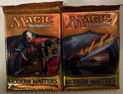 2 X MTG Magic The Gathering 2013 MODERN MASTERS Sealed Booster Packs English • $65