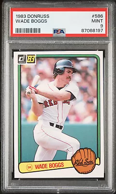 1983 Donruss #586 Wade Boggs Boston Red Sox PSA 9 MINT Rookie RC • $34.99