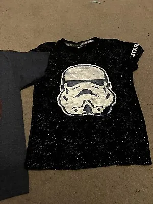 Boys Star Wars And Marvel T Shirt Age 6-7 • £10