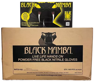 $19.95 • Buy Black Mamba Gloves; Disposable Nitrile Mechanic Glove; HVAC Utility Heavy Duty 