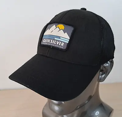 Quicksilver Surf Co Mtn & Wave Adjustable Snapback Trucker/mesh Hat/cap Black • $15.10