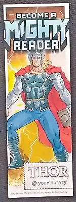 RARE Superhero Thor Mighty Reader Bookmark Library Read Promo 2014 Marvel ALA • $1.99