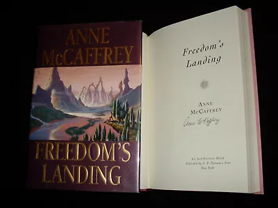 $85 • Buy Anne McCaffrey Signed Freedom's Landing 1st Printing Hardcover Book