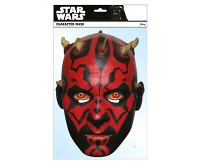 OFFICIAL Disney Lucasfilm Face Mask-arade STAR WARS DARTH MAUL Card Fancy Dress • £3.49