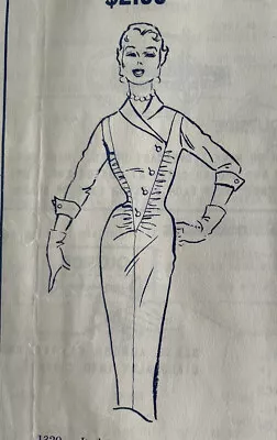 Modes Royale Cocktail Event Dress #RealDeal Uncut 50s #VintageSewingPattern B 30 • $88