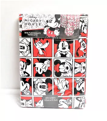 Disney Mickey Mouse & Friends 60x84 PEVA Flannel Back Indoor Outdoor Tablecloth • $19.89